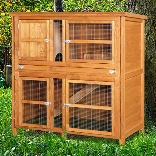 4ft chartwell double luxury rabbit hutch