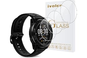 ivoler 4 stycken skyddsglas skyddsfolie för COROS NOMAD, 9H hårdhetsskydd glas, HD klart displayskyddsfilm, anti-repor film