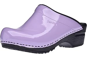 Sanita Sonja Patent | Zoccoli Aperti da Donna | Zoccoli Artigianali Originali in Pelle Flessibile | Plantare Anatomico in Schiuma Morbida