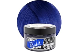 ‎HERMAN'S AMAZING DIRECT HAIR COLOR Herman's Amazing Direct Hair Color - Haarfarbe Blau - Semi Permanent Hair Color, Tönung Blau - Conditioner Basis Blaue Haarfarbe - Blue Hair Dye - Bella Blue 115 ml