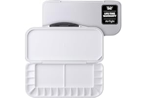 Mr. Pen Palette d'aquarelle hermétique de 18 puits avec 2 zones de mélange et couvercle – Plateau de peinture pliable