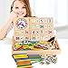 Produktbild HappyToy 40pcs hölzerne zahl bleibt gegenüber der besagten steine blöcke mathematik material + + pilz bildungs - spielzeug teacking uhrzeit lernen für junge kind mathe frühe bildung lernen