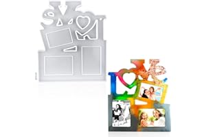 Voyyphixa Stampo in Silicone Portafoto Stampi Cornice per Resina Epossidica Trasparente LOVE Stampi per Rettangolare Cornice per foto per fai da te San Valentino, Festa della mamma Regalo