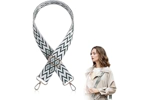 BQRKOTM 1 Pieza Correas para bolsos, Correas bolsos bandolera, Correa bolso, Correa bolso bandolera ajustable con Mosquetón, Para bolsos de hombro, guitarras, bolsos de mano (Verde Sobre Blanco)