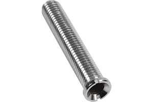 Handfatssil, skruv, ihålig skruv, handfat, diskbänksskruv, avloppssilskruv, Mässing, avfallsgängad anslutning, M12 × 70 mm, tvättställsilstopp, tillbehör