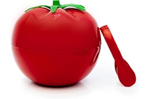 CÉCOA - Seau à glaçons hermétique en forme de tomate (750 ML) + pince à glaçons, pour apéritifs, boissons, cocktails, accessoires d’été