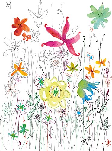 Komar XXL2–022 184 x 248 cm "Joli Blumen Tapete, mehrfarbige (Pack von 2)
