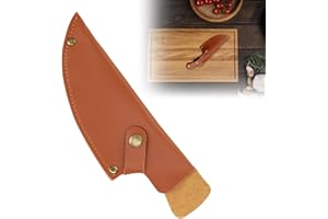 Jowrun Fodero Per Coltelli In Pelle, Borsa per Coltelli da Chef, Adatto per Coltello in Osso da 6 Pollici, Copricoltello, Fodero per Coltello da Cintura Vintage con Fibbia per Cintura