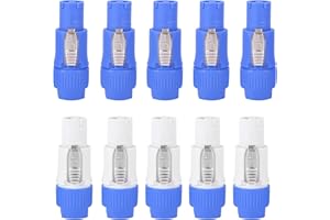 Jevina 10 Teile/Los Nac3Fca Speakon Stecker 3 Pin Powercon Stecker 20A 250 V Ac Power Verbinder Blau und