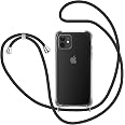 Yoedge Magnetica Cover per iPhone 11 6,1 con Cordino, Compatibile con MagSafe, Custodia Traslucida Opaca Hard PC Sottile TPU Antiurto Protettiva Case con Tracolla Laccio Corda Collana, Verde1