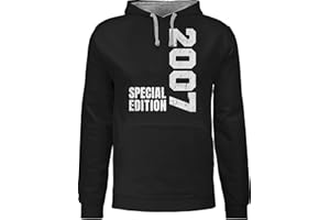 Shirtracer - Pullover Herren Frauen Hoodie Kontrast zweifarbig - 18. Geburtstag - Special Edition 2007