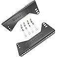 Spocoro Steel Racing Seat Side Mount Bracket for Bucket Seat only, Smooth Black (1 Set)
