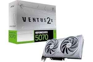 ‎MSI MSI GeForce RTX 5070 12G Ventus 2X OC White - 12GB GDDR7 (28Gbps/192-bit), PCIe 5, Boost: 2542 MHz, HDMI 2.1b, DisplayPort 2.1b