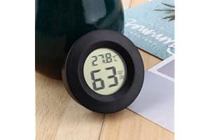 ATYHAO Higrometr Tytoniowy i Cygarowy, Analogowy Higrometr Szklany, Szklana Soczewka, Pomiar Humidora do Humidora, Gitary, Skrzypiec i Cygar