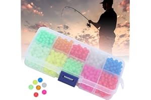 BigKing Perline da Pesca, Pesca Fagioli Colorati 1000 Pezzi/Scatola Pesca Perline Luminose Stopper Set di Fagioli Colorati Accessori per la Pesca(B)