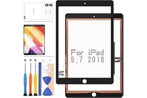 SRJTEK Screen Replacement Kit for iPad 2018 iPad 6th Generation A1893 A1954 Touch Screen Digitizer Glass Panel Repair Parts for iPad6 Touchscreen Free Tools (Black)