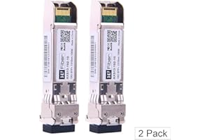H!Fiber.com 【2Pack】 10Gb SFP+ Singlemode Module(10km, 1310nm), 10Gbase SFP+ LR Transceiver, Dual LC Connector, Compatible for Intel E10GSFPLR, Ubiquiti, Netgear