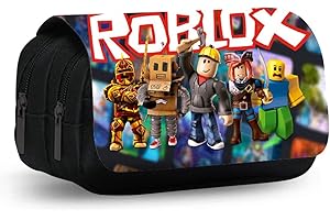 BESTZY Roblox Estuche de Lápices Gran Capacidad Anime Bolsa Escolar Doble Cremallera