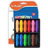 YPLUS 1 Year Baby Crayons, 12 Colours, Non-Toxic and Washable | Baby Paints 1 Year Non Toxic, Colors Kids 2 Years Easy to Gri