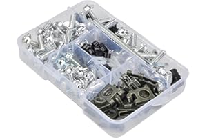 Torcarvh Motorrad Verkleidung Schrauben Kit Schrauben 177 Stück Karosserie Schrauben Mutter Ersatz CNC Legierung M6 M5 Motorräder Bolzen Clip Mutter für Motorrad Auto Zubehör (177 PCS-Silber)