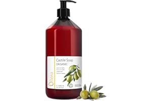 Oïléna AUTÉNTICO JABÓN DE CASTILLA ECOLÓGICO Aceite de Oliva Limpiador Manos Corporal Pelo Gel limpiador Facial Cocina Ropa Jabón Coche 1000 ml Jabon Castilla Líquido