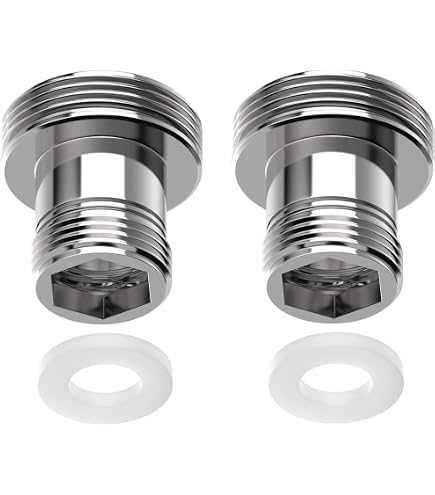 Yvyan Lot de 2 adaptateurs de robinet M16 vers M22 - Adaptateur fileté pour filetage extérieur M16 Yvyan Lot de 2 adaptateurs de robinet M16 vers M22 - Adaptateur fileté pour filetage extérieur M16