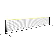 SONGMICS Badmintonnet SYQ400H volleybalnet, in hoogte verstelbaar, draagbaar, voor tennis, strand, volleybal, tuin, park, outdoor, zwart