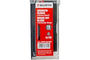 Würth 50x Abbrechklinge 18mm extrem scharf schwarz Schiebespender