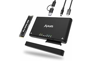 Alxum M.2 NVME Gehäuse und SATA USB Adapter mit Offline Klon,USB 3.2 Typ C 10Gbps M.2 to SATA Festplatten Adapter Konverter Unterstützt sowohl für M.2 PCIe/Nvme SSDs und AHCI SATA SSDs & HDDs.
