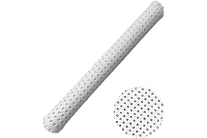 SELLINER Plastic White Cane Webbing Roll, 15.8 Inch x 3.3 Ft Handwoven Synthetic Poly Rattan Weaving Material, PE Rattan Mesh Sheet Caning Repair Supplies for DIY Furnitures Chairs Beds Cabinets Ceilings
