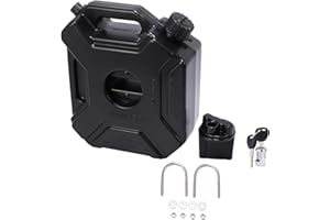 Jevina Tanica per Serbatoio Carburante Nera da 5 Litri Tanica per Serbatoio Carburante per di Tanica per Taniche di con Serratura e Chiave (454464)