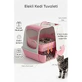Flex Elekli Kedi Tuvaleti, 50x37,5x40 cm, XL boy, Kum k&uuml;reği hediyeli