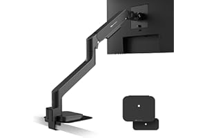 BenQ BSH01 Ergo braccio con molla a gas supporto monitor per schermi fino a 45''&20kg, installazione rapida, non oscilla, morsetto superiore e base con gommino, piastra di rinforzo,VESA 75x75 &100x100