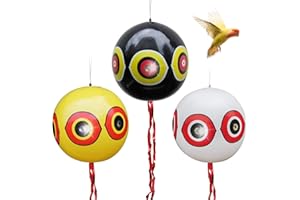 Norhogo Lot de 3 Ballon Anti-Oiseaux avec Yeux, Ballons répulsifs Anti-Oiseaux, effaroucheur d'oiseaux, répulsif pour Pigeons, dissuasif pour Pigeons avec Corde, 3 Couleurs