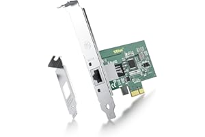 ipolex Scheda di rete Ethernet 1.25G, 1 porta RJ45+, NIC 10GbE rispetto a Intel i210-T1, supporta Windows Server/Windows/Linux/VMware (non supporta Windows XP, Mac OS, modalità bypass)