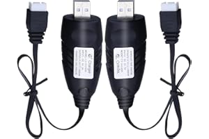 Tosiicop 11.1V Lipo Battery Ladegerät - XH4P Stecker Ladekabel Universal Rechargeable Li-ion Akku Charger mit USB 1.5A Kabel für 3S Akku RC Auto Boat Airplane Monstertruck Quadcopter Airsoft 2 stück