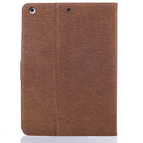 C-Super Mall-UK Apple iPad Air h  lle  Gepr  gte Birds   Feder-Muster PU-Leder-Mappen-Standplatz -Schlag-h  lle f  r Apple iPad Air  braun 