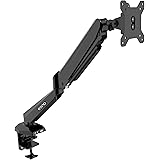 Eono Essential PC Monitor Arm Gas Spring Powered Full Motion Single Erogonomic Mount for 15"-32" Screens with USB Port