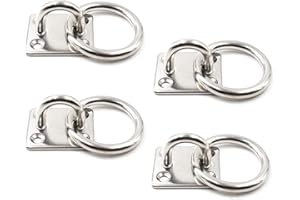 SEERAPHEE Square Ceiling Wall Mount Hook Heavy Duty Anchor 304 Stainless Steel, Great for Yoga Swings Hammocks, Boat Rigging, Marine Deck Hardware and Suspension Training Straps