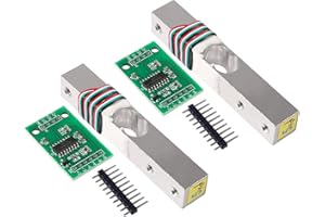 ALAMSCN 2 Stück 5kg Wägezelle Gewichtssensoren Digitaler Waage Wägezelle + 2 Stück HX711 Wägezelle Gewicht Sensor Modul für Arduino Mikrocontroller DIY (5kg+HX711)