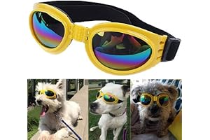 PSK Sunglass, Goggles Glamorous Eye Protection Eye Wear Protection Waterproof Pet Sunglasses for Dogs with Fashion Flair for All Breeds (Yellow)