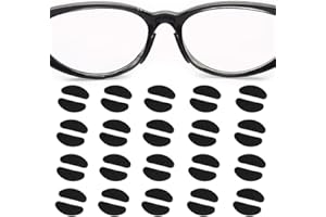 Androxeda 20 Paia Naselli per Occhiali Adesivi Naselli Antiscivolo Occhiali in Spugna Naselli per Occhiali da Vista Morbidi Naselli Autoadesivi per Occhiali da Sole(1.5mm Nero)
