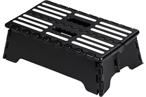 IHOMEPARK Rutschfester Klapphocker, Tritthocker |bis 100kg |38x22x13cm Tragbarer Faltbarer Aufstiegshilfer Hocker für Ältere/Kinder Kleiner Küchenhocker Klapptritt Kinderfußbank platzsparend Tritt Steigleiter