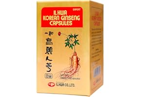 Ginseng Coreano Puro, Calidad Ilhwa, 500 mg, 100 cápsulas | Panax Ginseng 100% Sin aditivos | Energía Física y Mental | Raíces Maduras de Cultivo Propio y Extracción Exclusiva | de TONGIL