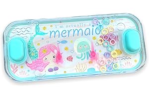 BLUECHOLON Mini jeux d'eau pour filles et garçons Jeu d'habitation de voyage Aguaplay Water Geme Aqua Play (sirène 2 boutons turquoise)
