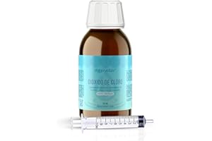 DIOXNATUR® Dióxido de Cloro 3000 ppm CDS 100 ml. Registro Sanitario. Incluye Jeringa 10ml. Botella Cristal Ámbar con Gotero