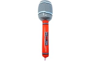 WS Accessories Inflatable Microphone 35cm [Red, Pack of 1]