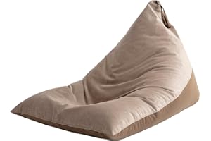 Nobildonna 1,2 m Sitzsack-Stuhlbezug (ohne Füllstoff) für Erwachsene, 400L extra großer dreieckiger Sitzsack-Stuhlbezug, waschbarer Sitzsack ohne Füllung, ultraweiches faules Sofa, Premium-Samtbezug