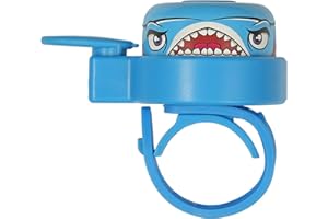 Crazy Safety Campanello da Bici per Bambino e Bambina Squalo Rosa | Campanello da Bicicletta Senza Pedali Resistente alle Intemperie | Facile da Usare | Adatto per Mancini e Destrimani
