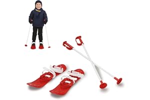 Jamara 460381 - Snow Play Funny Carve 1st step 42 cm rosso – Costruzione aerodinamica, Anelli di fissaggio regolabili e sicuri, Sup. antiscivolo superiore